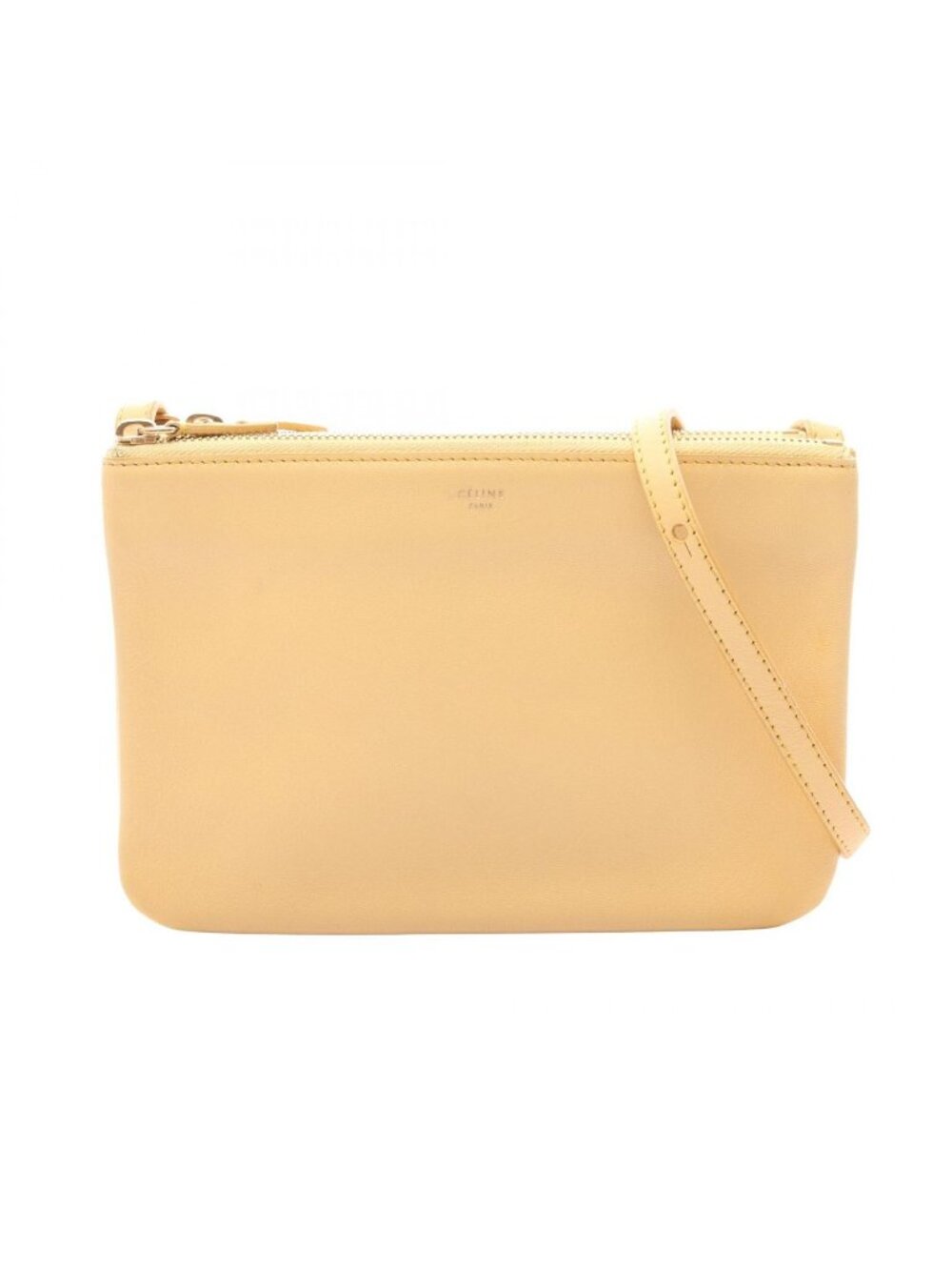 Celine Shoulder Bag Trio Small Yellow Leather